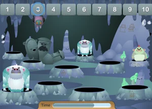 Maths Games - Counting Games - Count the Yeti