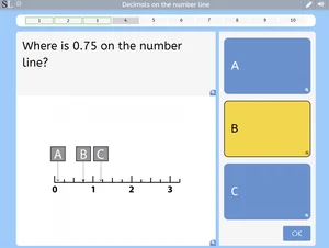 Maths Games - Decimal Number Line  Quiz