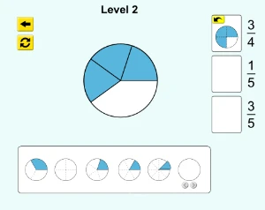 Maths Games - Fraction Games - Fractions Intro