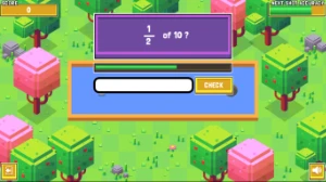 Fractions of Numbers Mini Golf Game