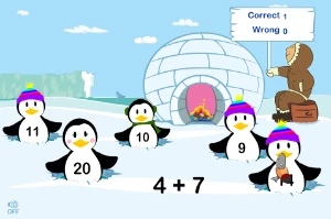 Maths Games - Adding Games - Penguin Party