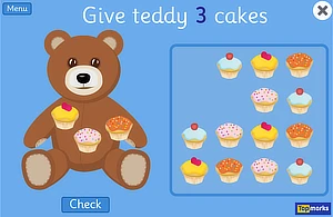 Maths Games - Counting - Teddy Numbers game screenshot